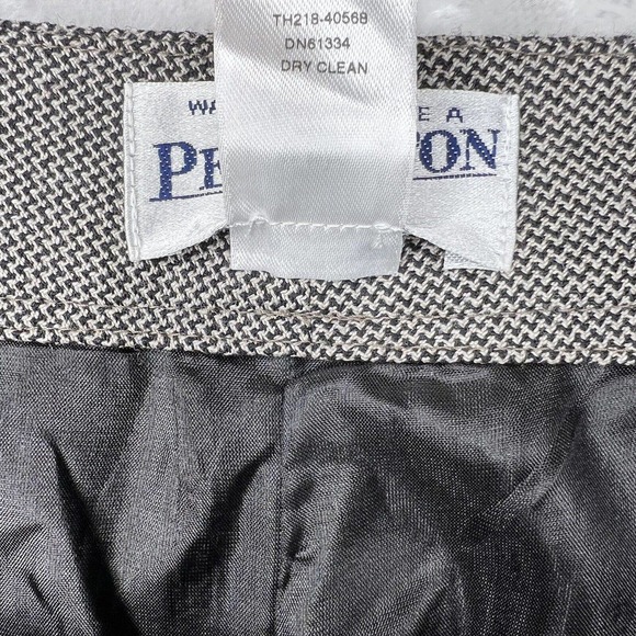 Pendleton Black & White Savvy Stretch Wool High Rise Straight Leg Dress Pants 12 - Picture 9 of 11